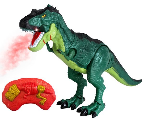 Dinosaurus na diaľkové ovládanie chrlí oheň