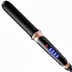 Keramická žehlička na vlasy 2v1 s LCD displejem – lehká, černá