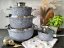 Modern set of marble pots - 14pcs