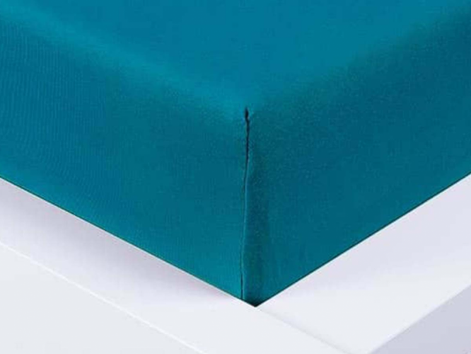 Jersey sheet Exclusive single bed - dark blue 90x200 cm