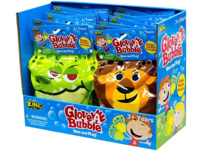 Bubbles zábavná rukavice s bublifukem - lev