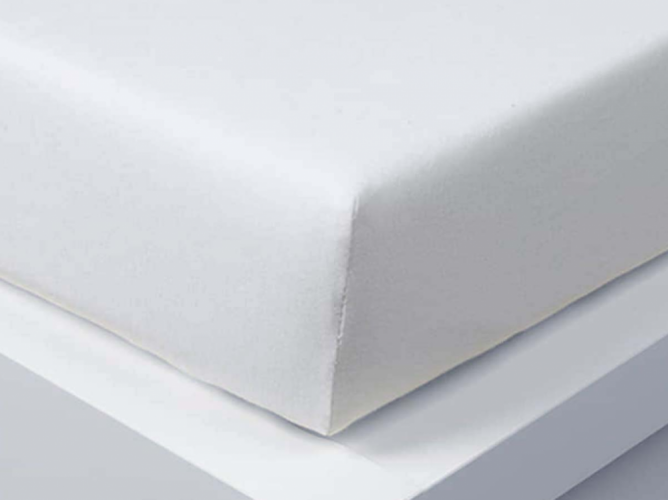 Prześcieradło Jersey Exclusive na łóżko pojedyncze - białe 90x200 cm
