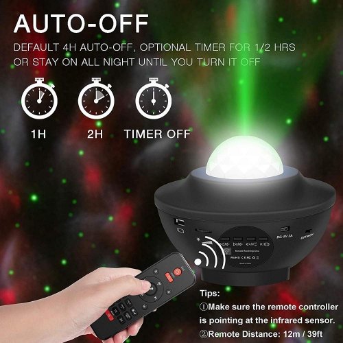 LED night sky projector with sounds