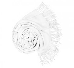 Dámská bílá pashmina P40 / Dámská bílá šála