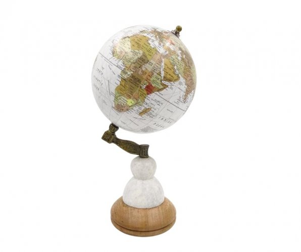 globus dekoracyjny voyager na podstawie marmurowo