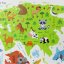 Samoprzylepna mapa świata ze zwierzętami dla dzieci