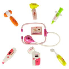 Doktorova sada v kufříku DOCTOR + světla růžová