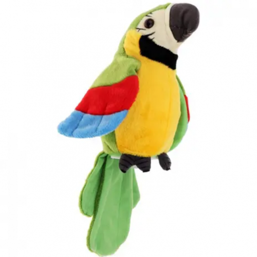 Interaktywna gadająca papuga - zielona