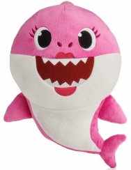Baby Shark plush on the battery with sound - pink