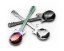 Metal guitar-shaped spoons, COLORFUL - set of 3