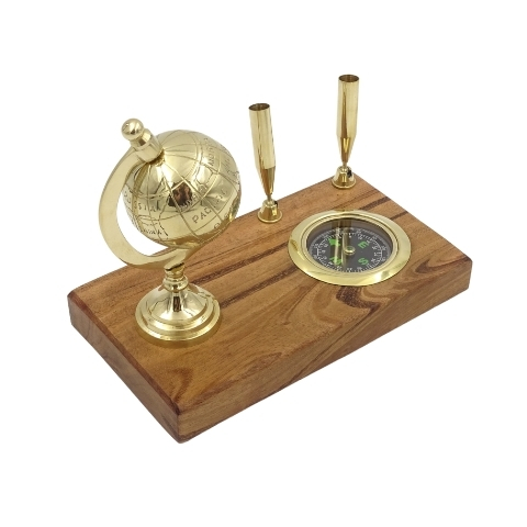 Desk Set - Globe, Compass, Pen Holder