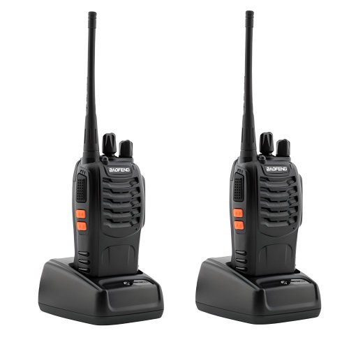 2× krótkofalówka + słuchawki Baofeng BF888S PMR o dużym zasięgu