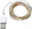 Vnitřní vánoční mikro řetěz 5 m 50 LED USB - teplá bílá