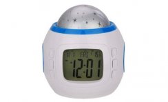 Multifunction alarm clock with music and night sky