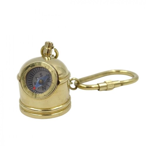 Keyring diving helmet with compass