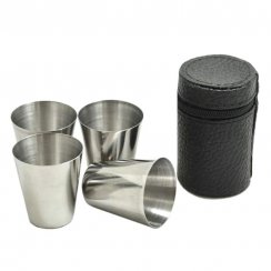 Travel stainless steel shots - small