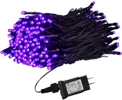 Venkovní vánoční řetěz 10 m 100 LED s časovačem - fialová