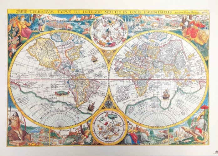 stara mapa swiata orbis terrarum reprint p pl