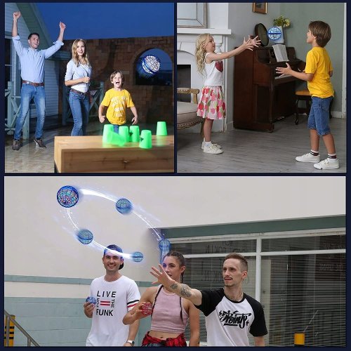 Recznie sterowana latajaca magia pilka niebieski Kolor dominujacy odcienie niebieskiego