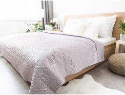 Luxusná prešívaná prikrývka cez posteľ- svetlo fialová 220 × 240 cm