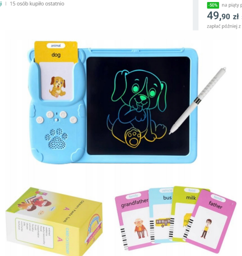 Czytnik kart nauka angielskiego tablet