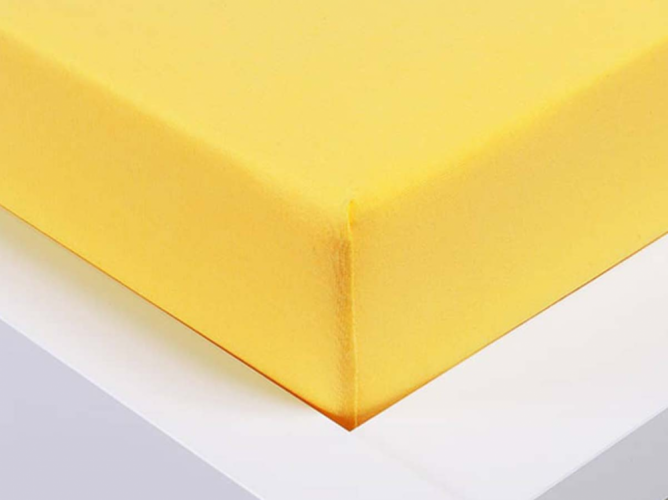 Prześcieradło Jersey Exclusive na łóżko podwójne - żółte 180x200 cm