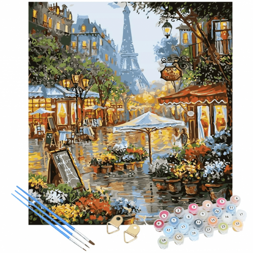 Obraz według numerów 30x40cm - Paryska ulica