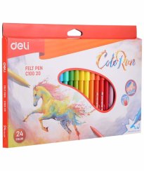 DELI Fixy barevné 24ks ColoRun EC10020-24