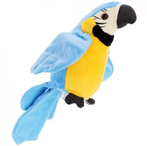 Interaktívny hovoriaci papagáj - modrý