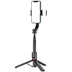 Kijek do selfie statyw na telefon z pilotem + 2x lampa LED Bluetooth tripod – ER995