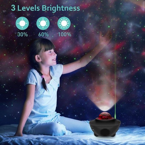 LED night sky projector with sounds