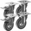 Set of industrial castors with a load capacity of 220 kg - 4 pcs