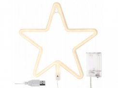 Svietiaca hviezda - nočná LED lampa teplá biela
