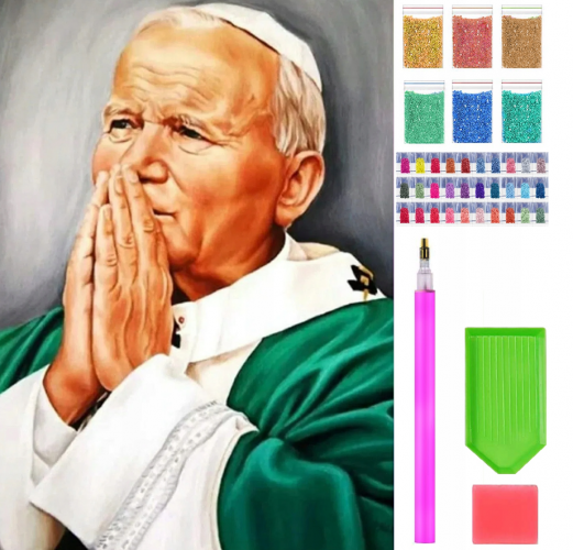 Mosaic diamond embroidery - Pope