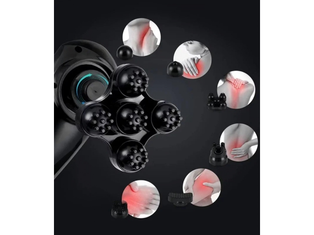Multifunctional electric massager with 6 interchangeable heads