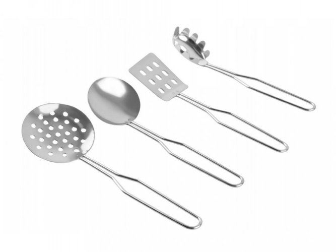 Set of metal dishes for children - 11 parts