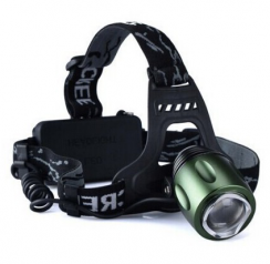 Rechargeable CREE T6 LED headlamp with zoom