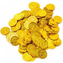 Sada zlatých herních mincí - 144 ks
