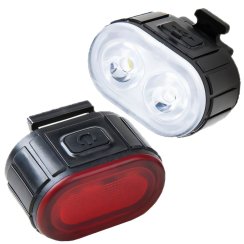 Přední a zadní LED světlo na kolo akumulátorové - sada - ER1030