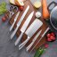 Stainless steel kitchen knife set with stand - 8 pcs