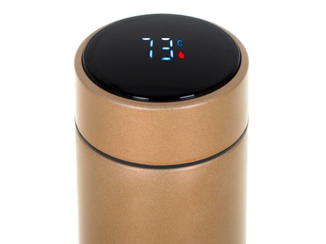 Termoska hrnček smart LED 500ml zlatá