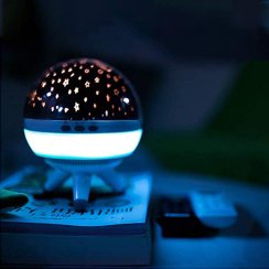 Projektor hvězdného nebe otočná noční lampička pro děti LED světlomet dárek - E295