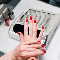 Odsávačka nehtového prachu 80W kazetová bílá