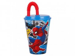 Cup with straw 430 ml - Spiderman