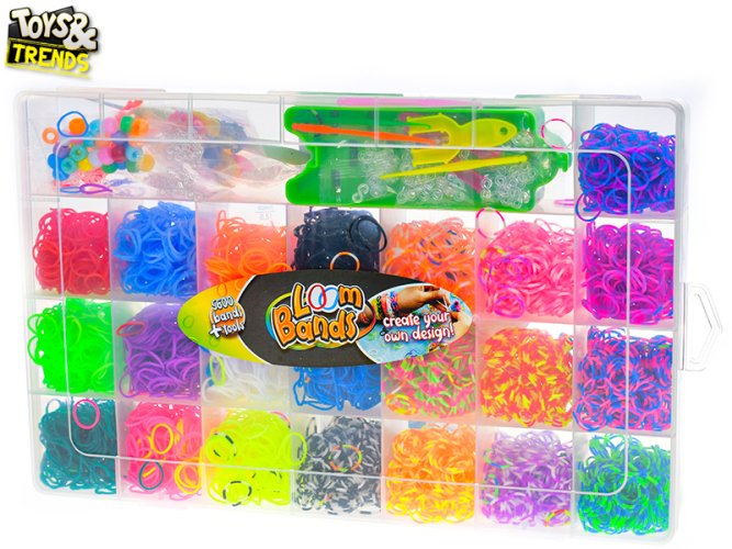 Toys&Trends sada pro pletení náramků z gumiček 5600ks v krabičce v sáčku
