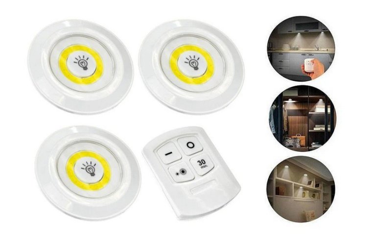 Oprawa oświetleniowa 3x led z pilotem bezprzewodow