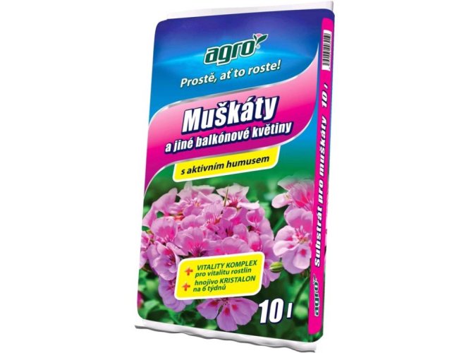 AGRO Substrát pro muškáty 10L (PRODEJ POUZE NA PRODEJNĚ)