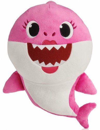 Baby Shark plyšový na batérie sa zvukem- ružový