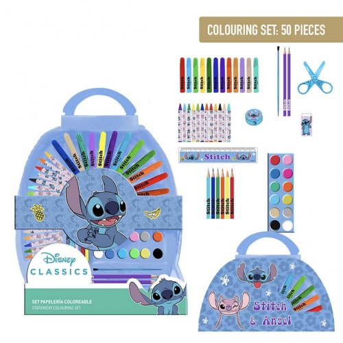 Zestaw długopisów do kolorowania 50 sztuk - Stitch