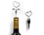 Heart-shaped wine stopper and opener - WHITE